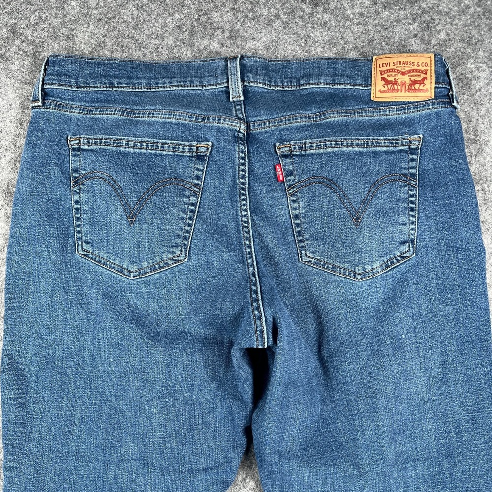 Levis Jeans Women's 33 Boyfriend Medium Blue Stretch Denim Jeans - Picture 9 of 10